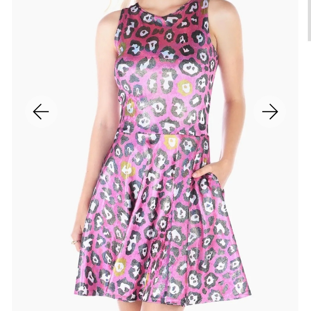 Blackmilk Sparkle leopard iced velvet princess skater dress